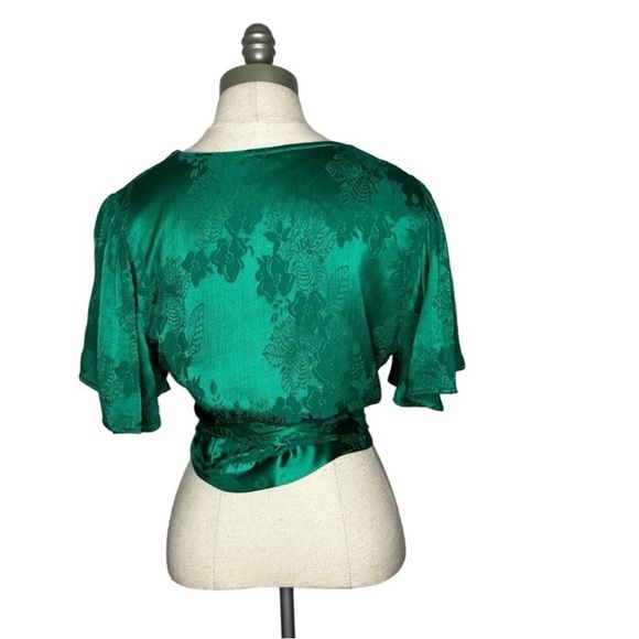 Tularossa Kelly Wrap Too and Sabra Wide Leg Trouser Pant Set Size M/L Green - Picture 8 of 15